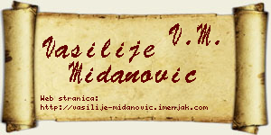 Vasilije Midanović vizit kartica
